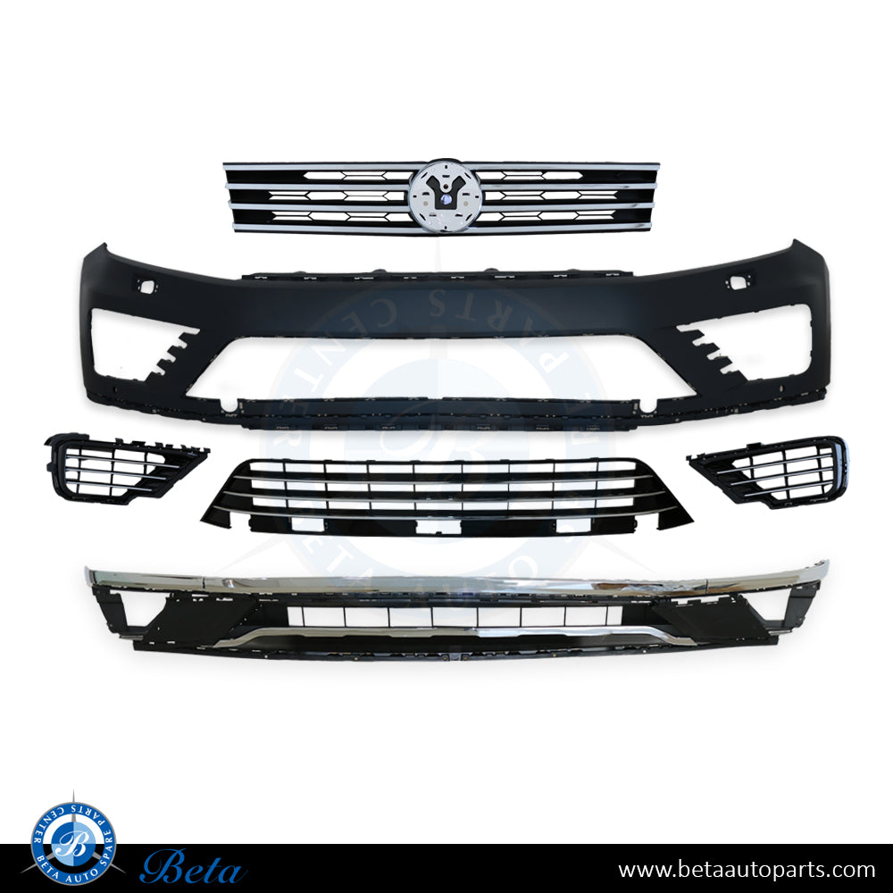 Front Bumper Assy Kit with R-Line for Volkswagen Touareg 2015-up models, Part Number 7P6807221 Front Bumper Assy Kit with R-Line for Volkswagen Touareg 2015-up models, Part Number 7P6807221